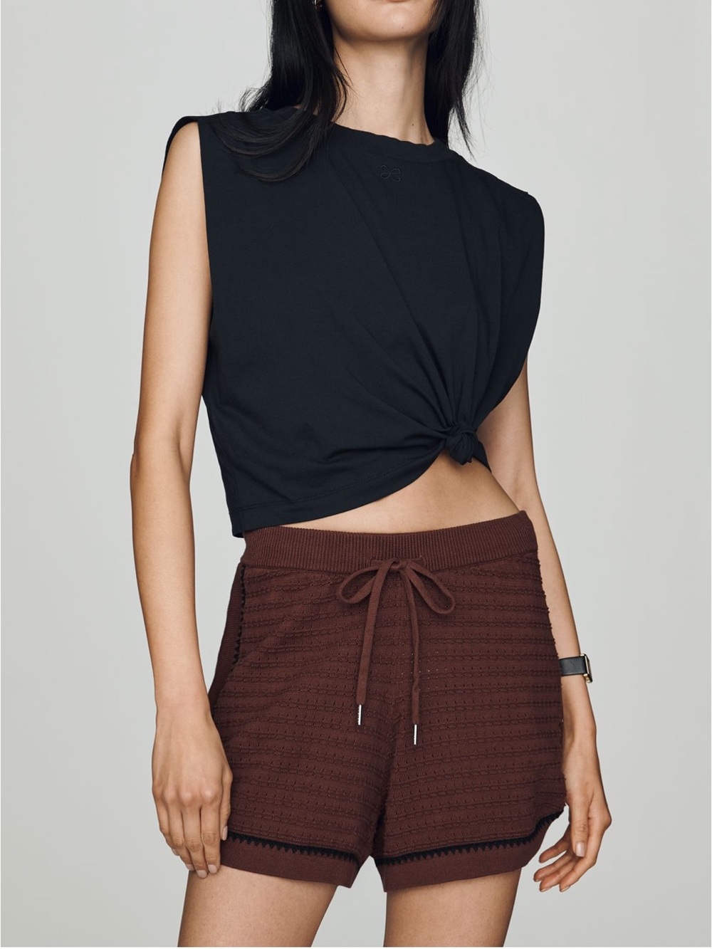 Varley Morden Knit Short 3.5" size Medium Ironwood
